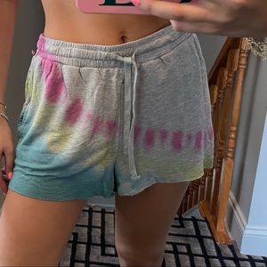 Tie dye lounge shorts